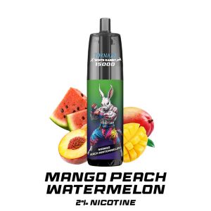 Tornado 15000 2% nicotine mango peach watermelon rechargeable 