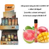 BIC présentoir 2 barquettes de 50 grands Fun + 10 Wpuff offertes