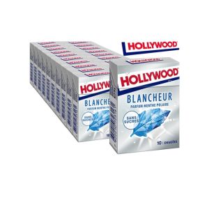 HOLLYWOOD Dragée blancheur menthe polaire sans sucre Boite de 20 étuis