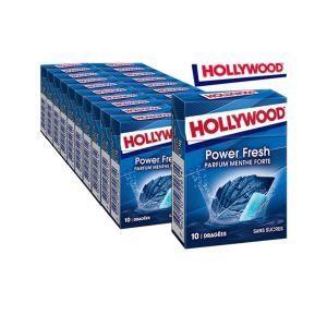 HOLLYWOOD Dragée powerfresh sans sucre Boite de 20 étuis