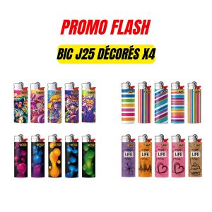 4 barquettes mini BIC décorés