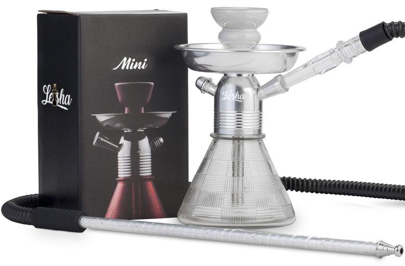 Mini shisha de luxe argent 20 cms 1 embout