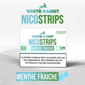 Nicostrips White Rabbit menthe fraiche 2 mg 