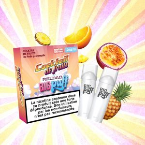 Recharge X2 Big Puff cocktail de fruits 10 mg nicotine 