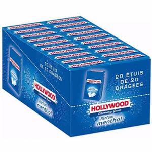 HOLLYWOOD Dragée menthol Boite de 20 étuis