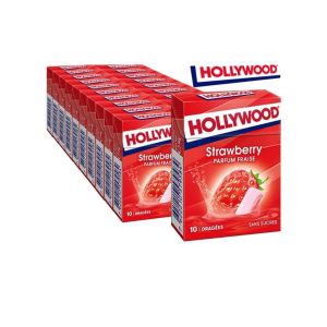 HOLLYWOOD Dragée fraise des bois Boite de 20 étuis