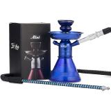 Mini shisha de luxe bleue 20 cms 1 embout